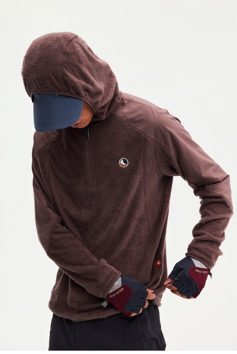 Худи Nothomme Monterest Primaloft Half-Zip бордовый