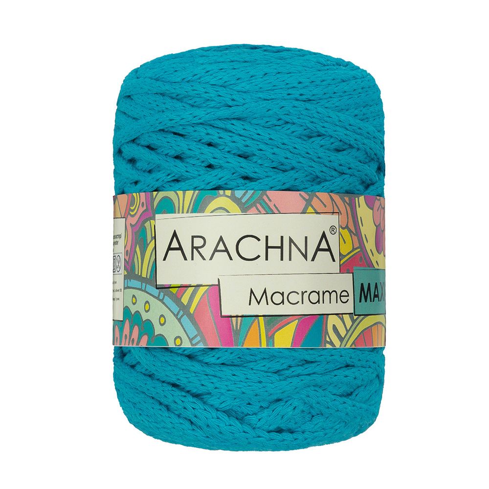 Пряжа Arachna Macrame Maxi / уп.4 мот. по 250г, 80м, 41 яр.голубой Пряжа Arachna Macrame Maxi / уп.4 мот. по 250г, 80м, 41 яр.голубой