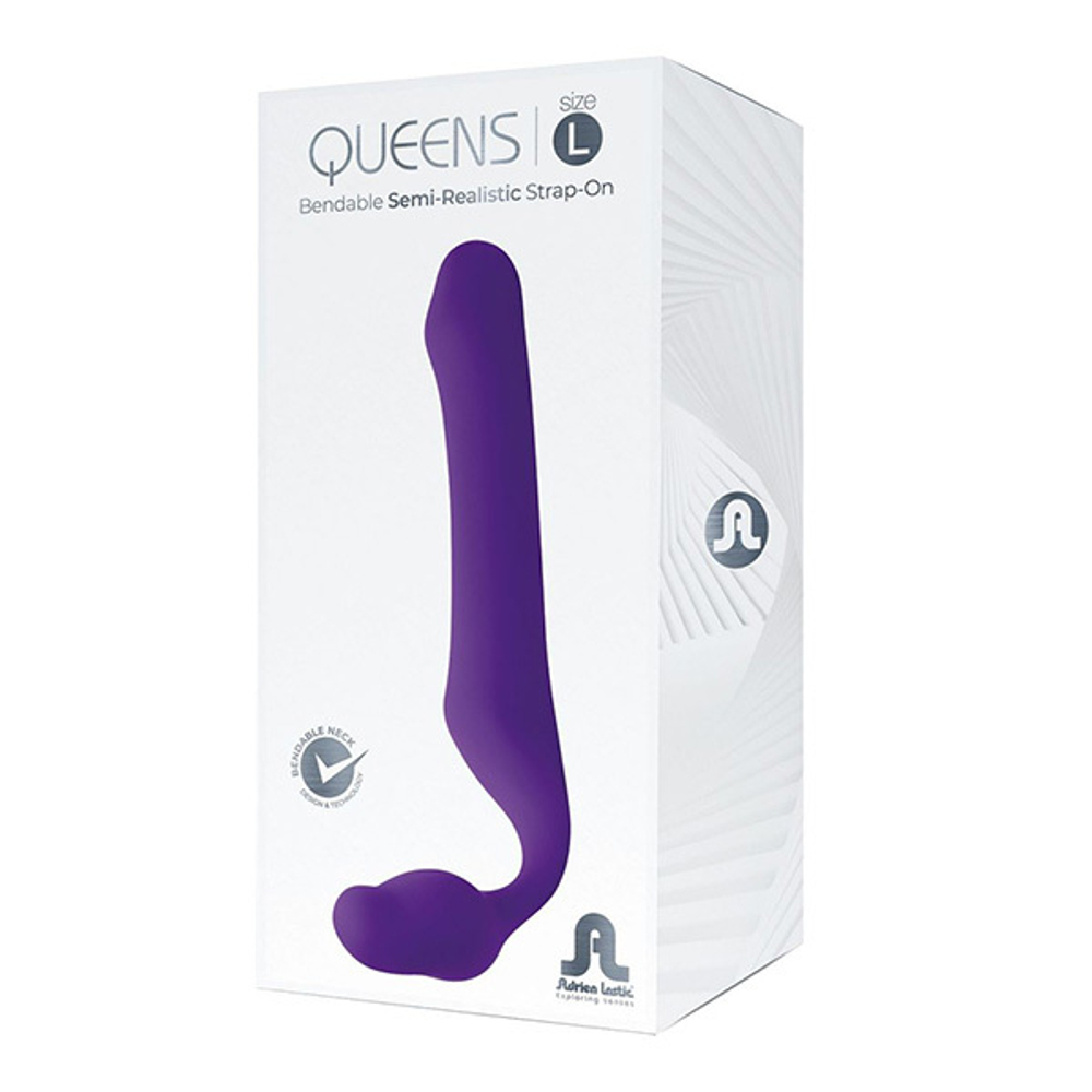 Фиолетовый безремневой страпон 17,5см Adrien Lastic Queens L