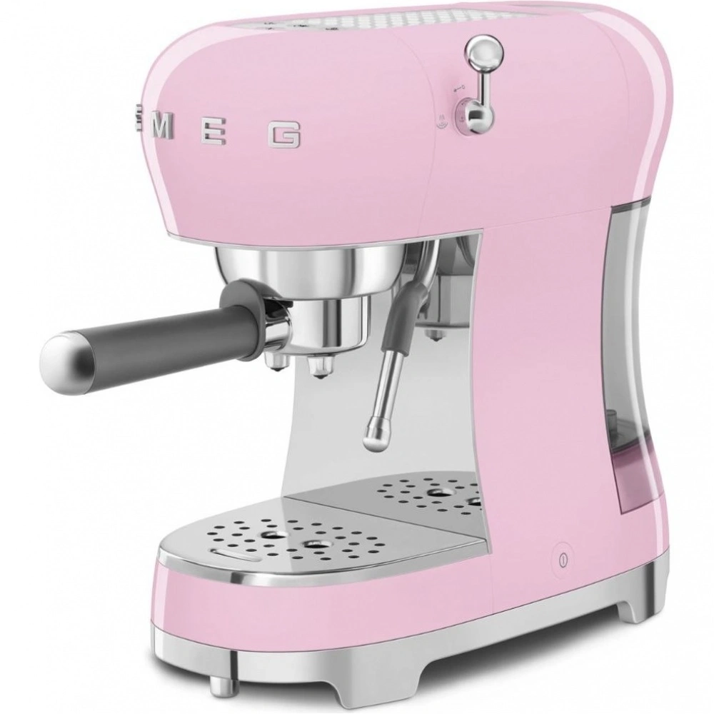 Кофеварка рожковая Smeg ECF02PKEU розовая