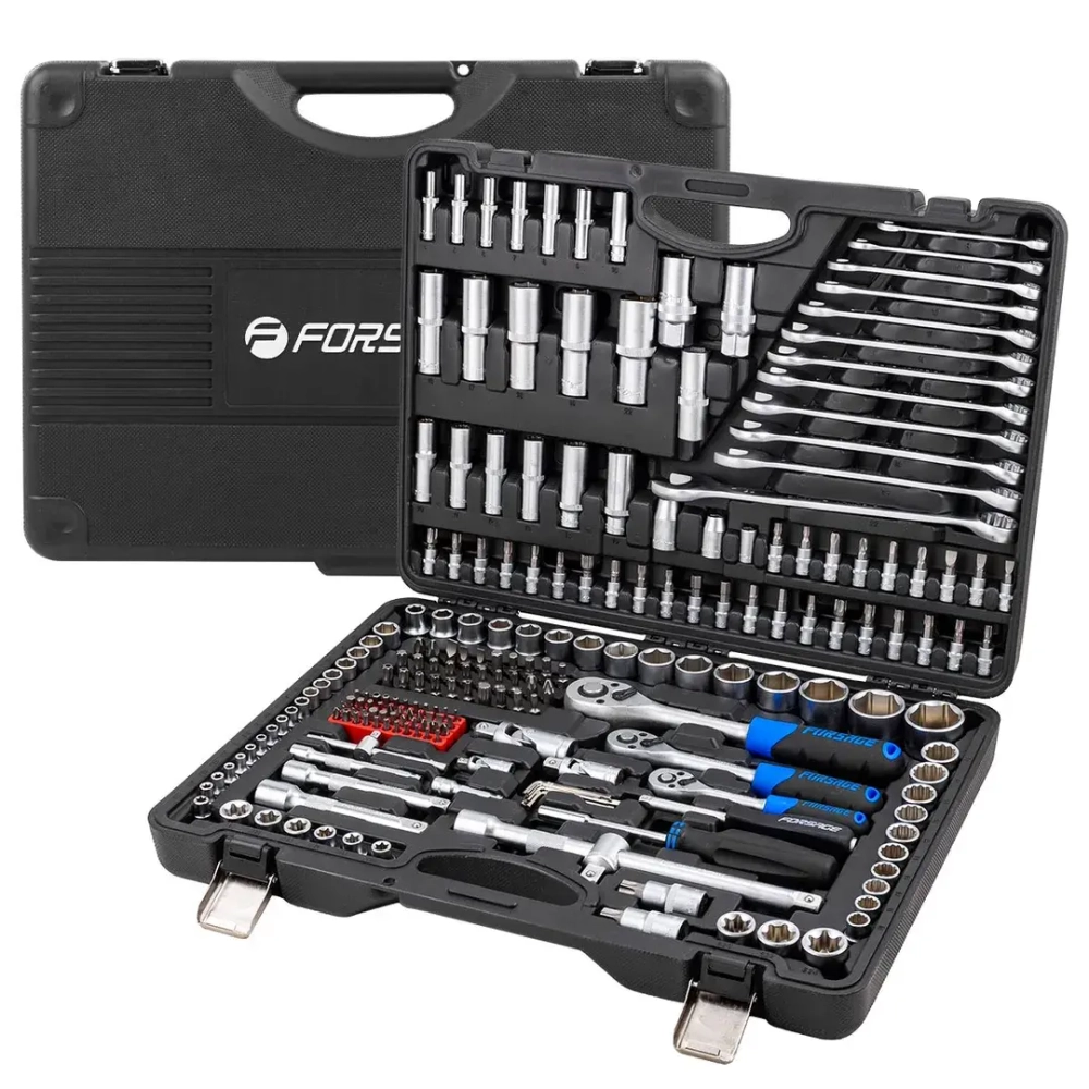 Набор инструментов 216пр. 1/4''3/8''1/2''(6гр, 12гр)(4-32мм) Forsage F-38841 SM