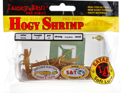 Виброхвосты съедобные LJ Pro Series HOGY SHRIMP 2,2in (5,6 см), цв. S18, 10 шт.