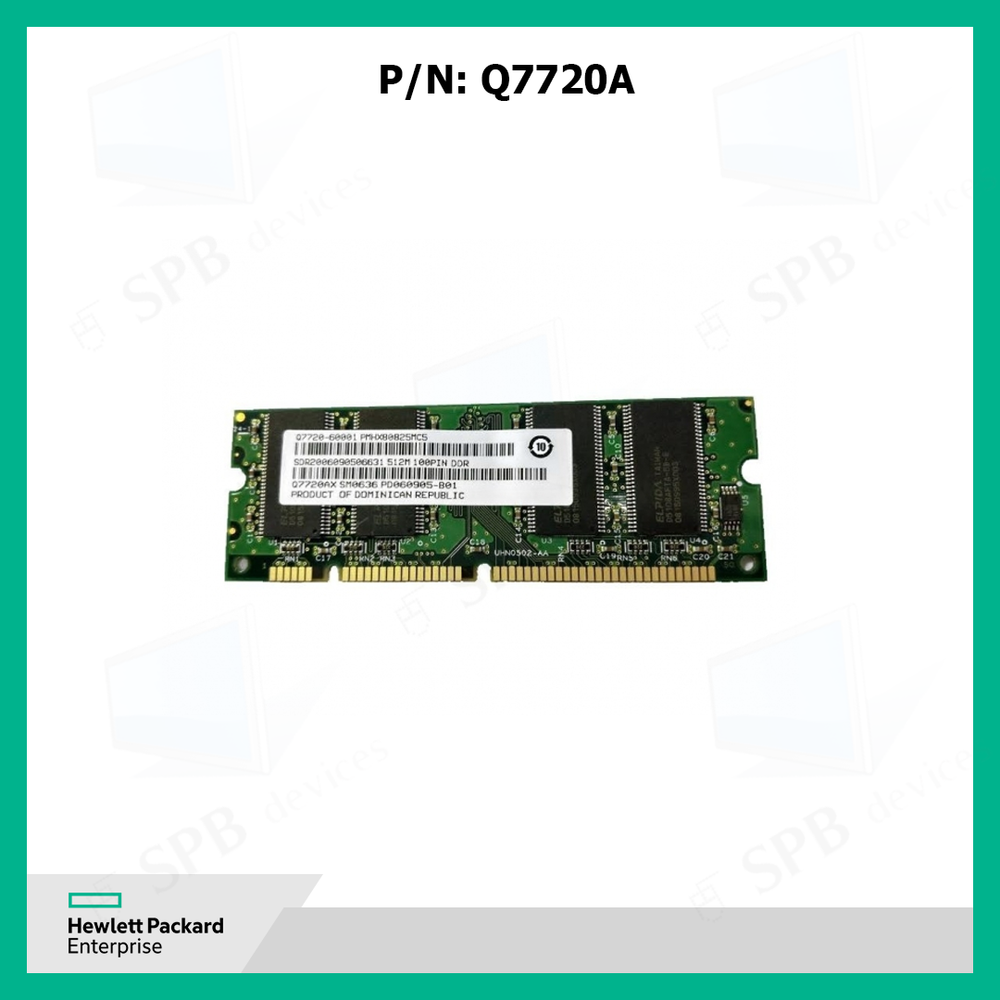 Модуль памяти для принтера HP Q7720-60001 512MB 100pin DDR SDRAM DIMM for HP LaserJet 5200, 5200n, 5200dt, ( Q2628A, Q7720A )