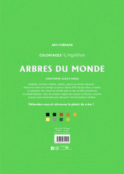 Hachette  раскраска по номерам  Coloriages mystères - Arbres du monde