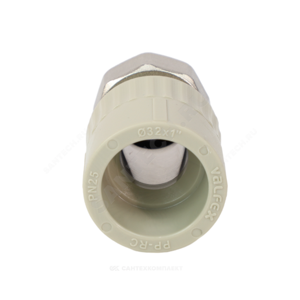 Муфта PP-R комбинированная серая Дн 32х1 1/4" с накидной гайкой VALFEX 10139132Г