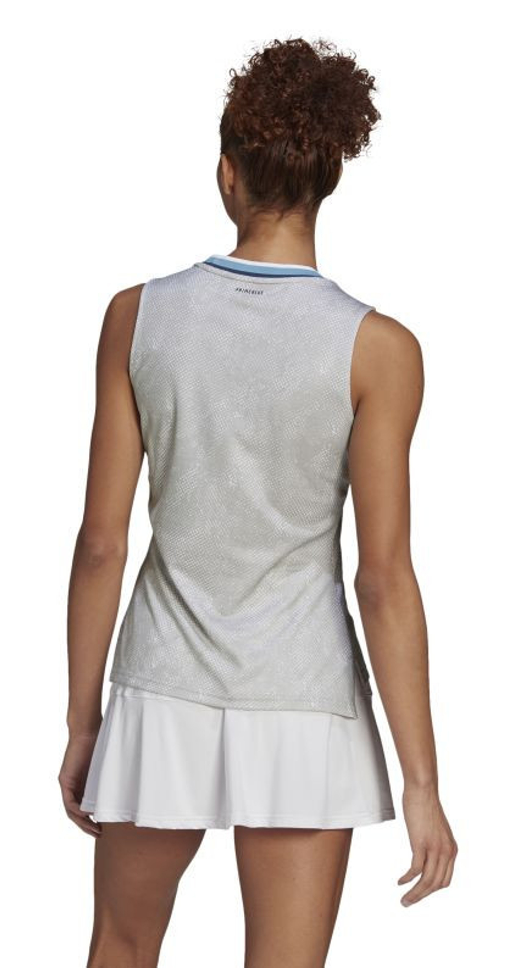Женский топ теннисный Adidas Primeblue Printed Match Tank Top W - серый