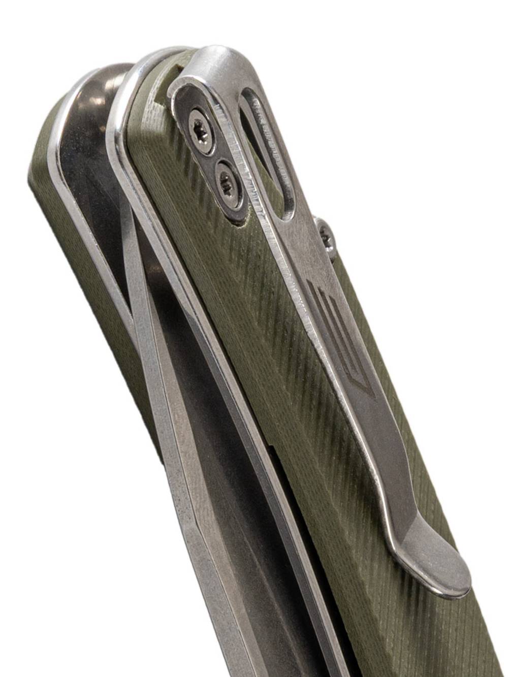 Нож складной GhostBlade Polter, сталь D2, 58-62 HRC, Spear-point, рукоять G10 оливковая, замок Liner lock, флиппер 107 г