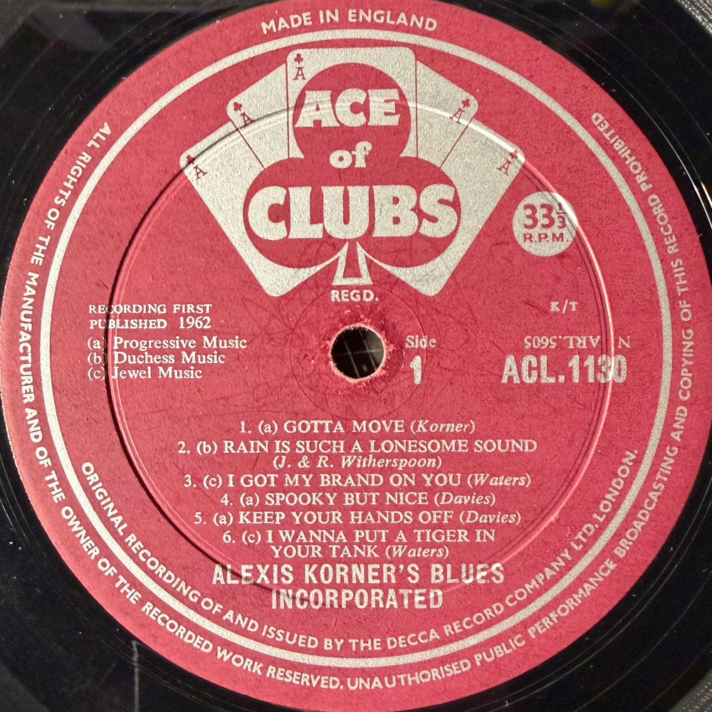 Alexis Korner’s Blues Incorporated* ‎– R & B From The Marquee (Англия 1963г.)