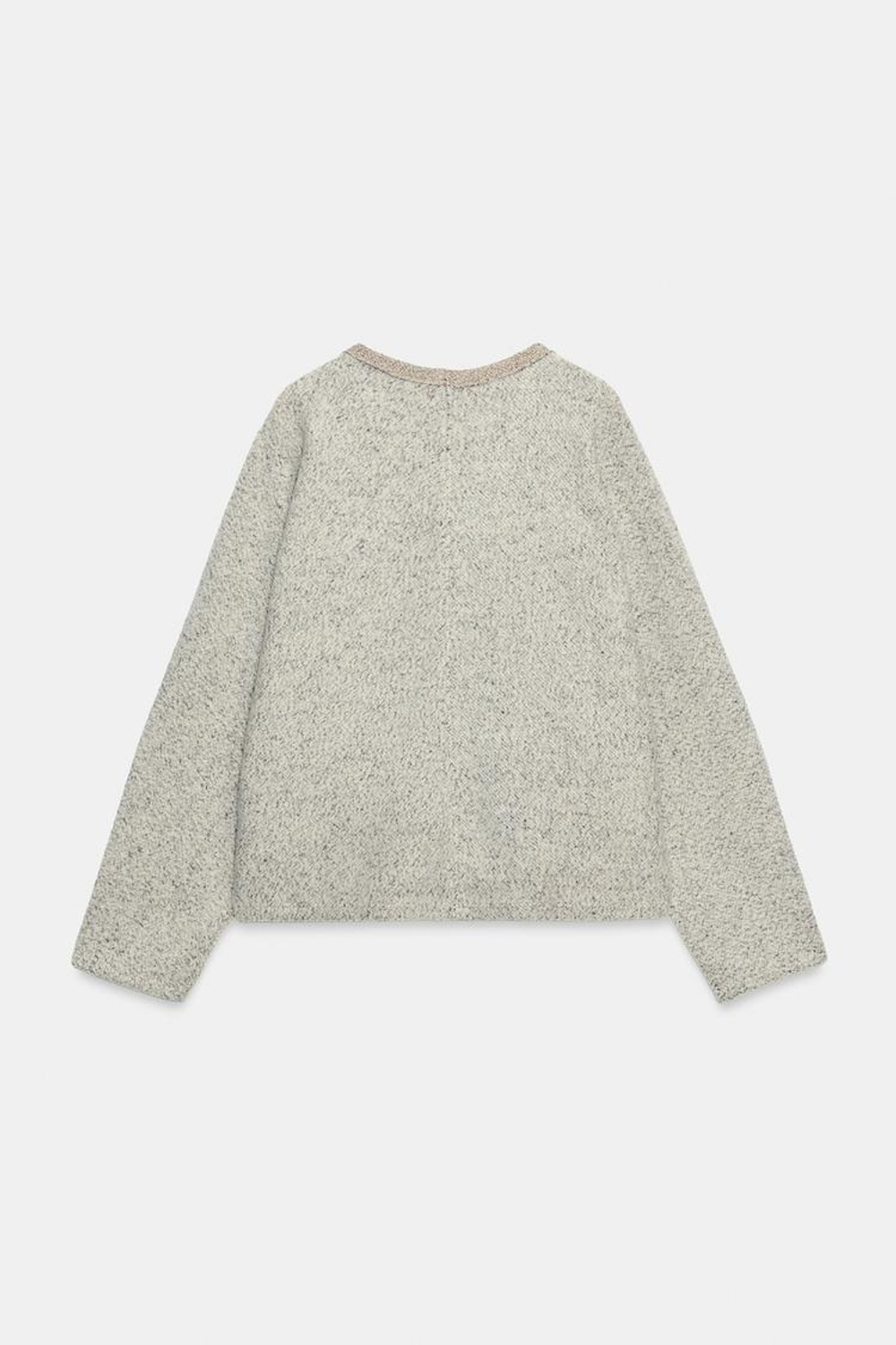 ZARA МЯГКАЯ ТОЛСТОВКА, СЕРЫЙ МЕЛАНЖ