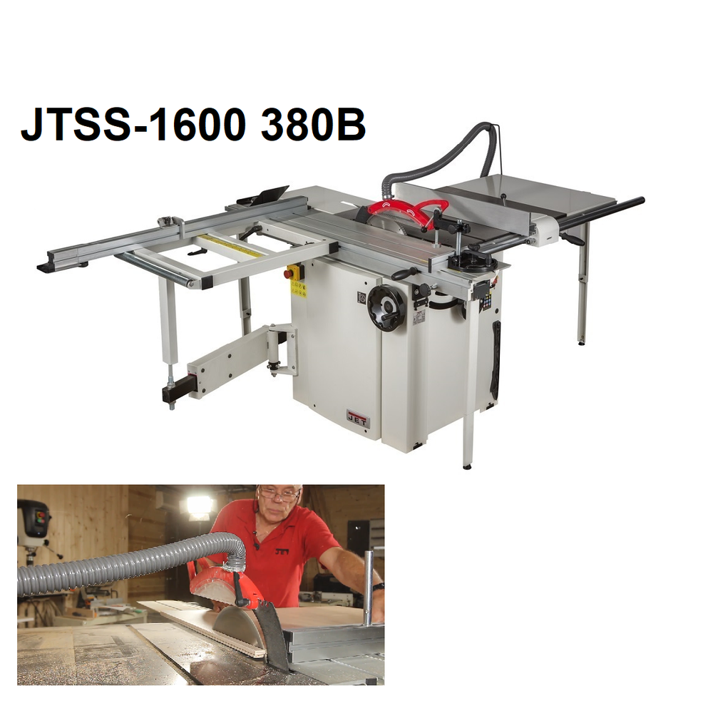 Форматно - раскроечный станок профессиональный JET JTSS-1600 380 В 3,8 кВт, каретка 1600 мм, диск 300 мм 10000044T