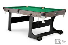 Бильярд BFG Compact Light 5 (Анкор+черный) (Пул, анкор/черный (ЛДСП), ЛДСП_16, Euro Pro 50 ш1.98м Yellow green, Х/б сетка)
