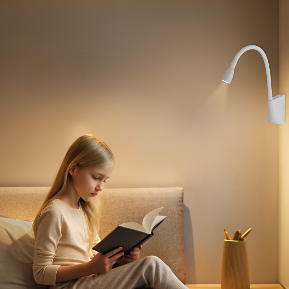 Citilux Декарт CL704340 LED Бра гибкое с выключателем Белое
