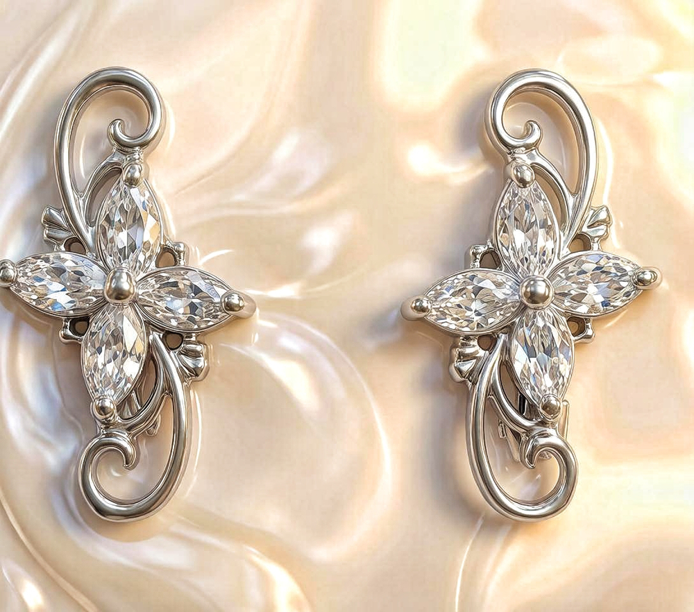 Ювелирные серьги из серебра 925 пробы