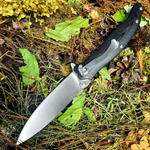 Большой складной нож Вояж-01, сталь D2, черная рукоять G10