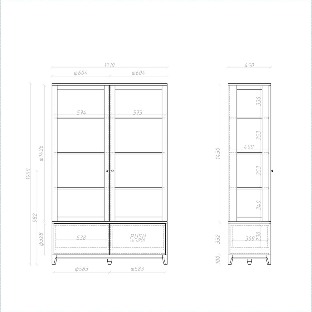 Витрина Case CS159/2D