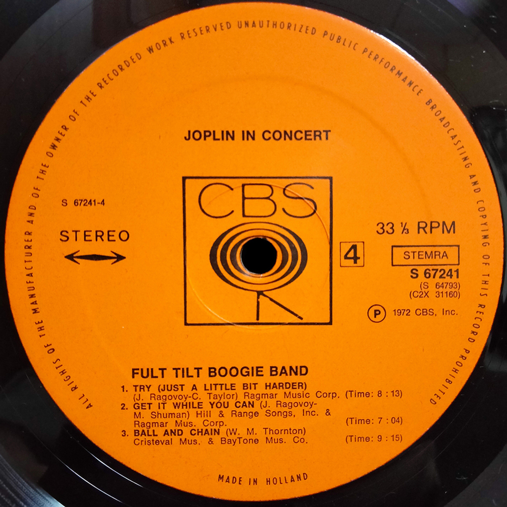 Janis Joplin / Joplin In Concert (2LP)