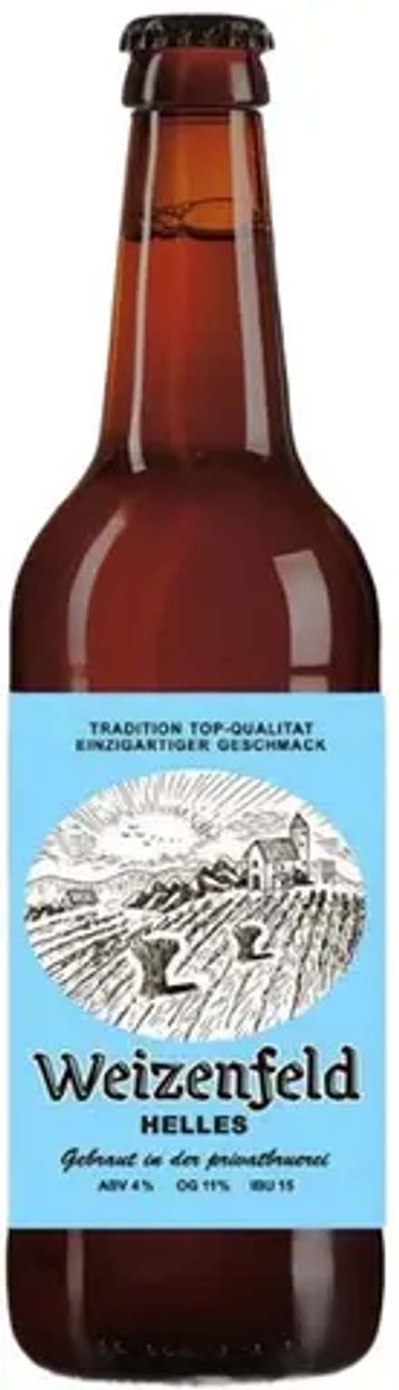 Пиво Василеостровское Вайценфельд Хеллес / Weizenfeld Helles 0.45 - стекло