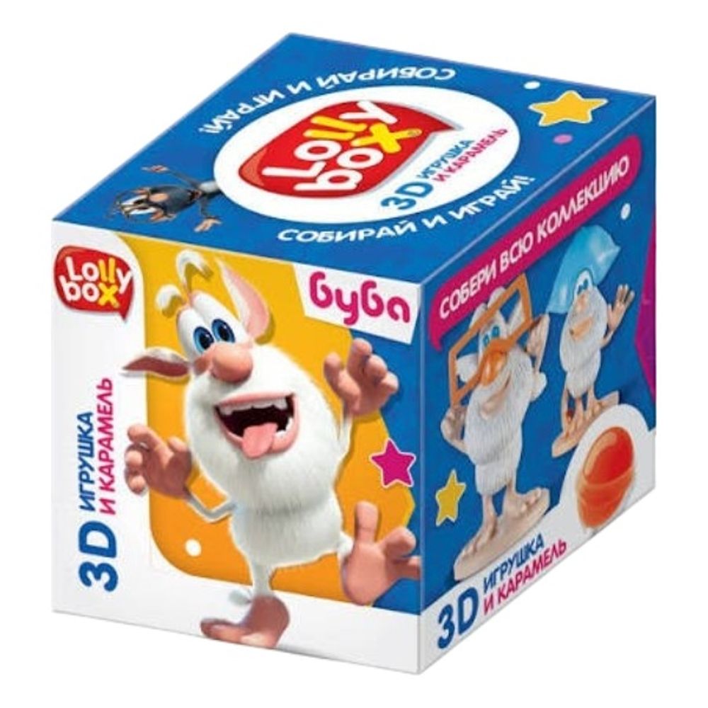 LOLLY BOX БУБА Карамель на палочке с игрушкой в коробочке 12/10, 11,4г