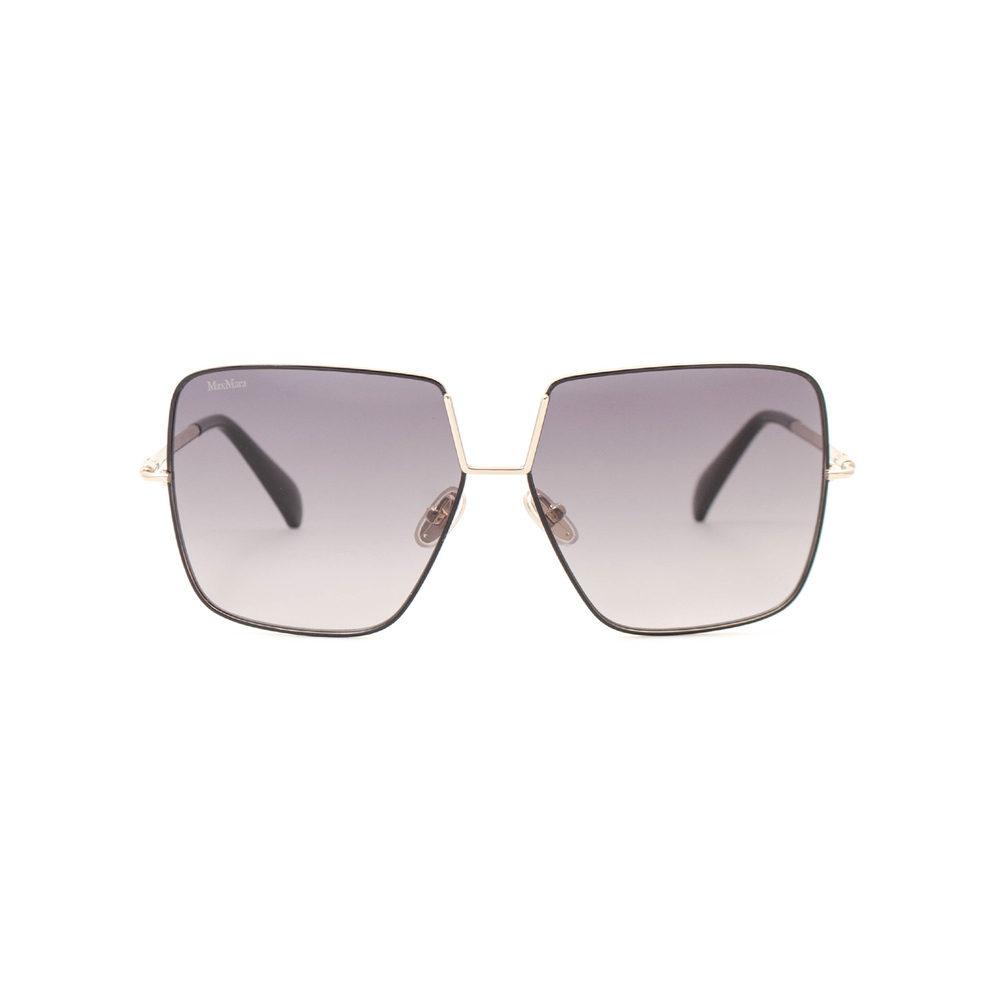 Солнцезащитные очки MaxMara 0082 32B многогранник черные с золотом