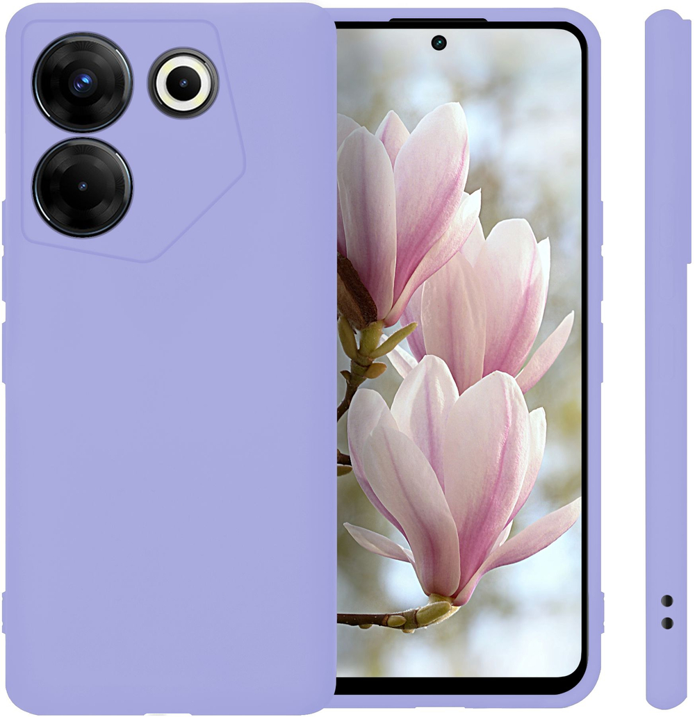 Мягкий Soft Touch чехол из силикона для TECNO CAMON 20 PRO 5G (не 4G!) с бархатной подкладкой