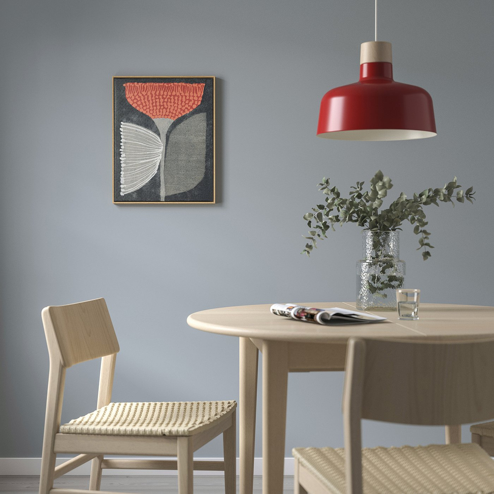 IKEA BLODFLÄDER  (ИКЕА БЛОДФЛЭДЕР)  -  Картина - оранжевый цветок 40x50 см