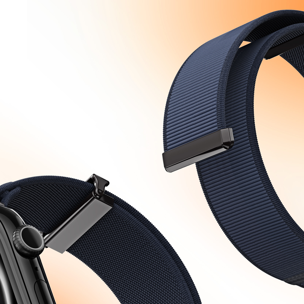 Ремешок синего цвета с магнитной фиксацией для смарт часов Apple Watch размером 38, 40, 41 и 42MM, серия Strap (YM Series) от Dux Ducis