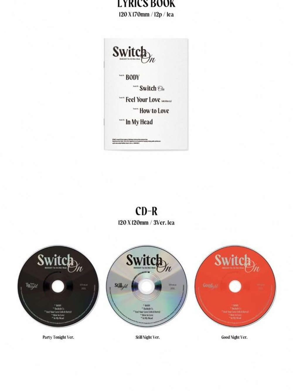 Альбом HIGHLIGHT - SWITCH ON 5th Mini Album 3 Version SET