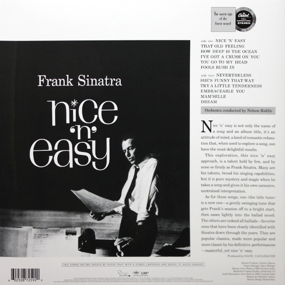 Frank Sinatra / Nice 'N' Easy (2020 Mix)(LP)