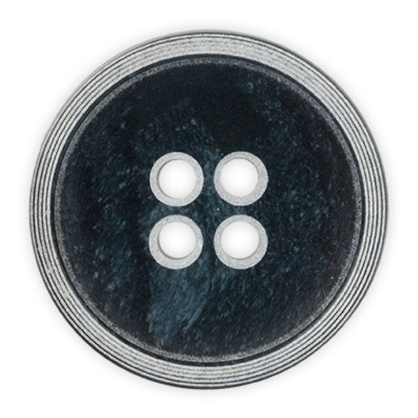 Пуговицы 4 прокола 24L=15 мм, 25 шт, костюмные, D920 синий, Gamma JEY 0022