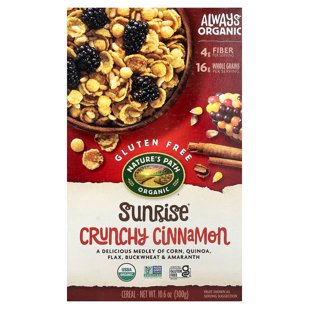 Nature's Path, органические хлопья Sunrise®, хрустящая корица, 300 г (10,6 унции)