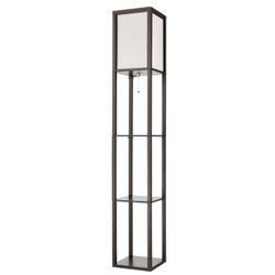 8090/1F COMFI LN26 460 кофейный/белый, дерево/текстиль Торшер Е27 1*60W 220V PRACTIC