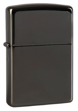 Зажигалка Zippo с покрытием Black Ice, латунь/сталь, чёрная, глянцевая, 36х12х56 мм