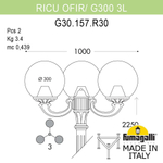 Ландшафтный светильник Fumagalli GLOBE 300 G30.157.R30.VZF1R