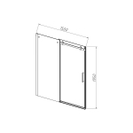 Душевая дверь Комо-Н (Como-N) VDS-4CN150CL, 1500, хром, стекло прозрачное,