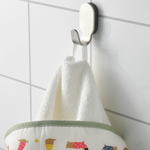 Полотенце банное детское IKEA DROMSLOTT (ДРЁМСЛОТТ), Белый с рисунком, 60х125 см