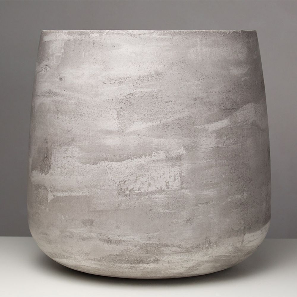 Кашпо CONE CONCRETE GREY LIGHT D24 H26