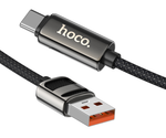 Usb Кабель-зарядка Type-C Hoco U137 5A 66W 1.2м в тканевой оплетке черный