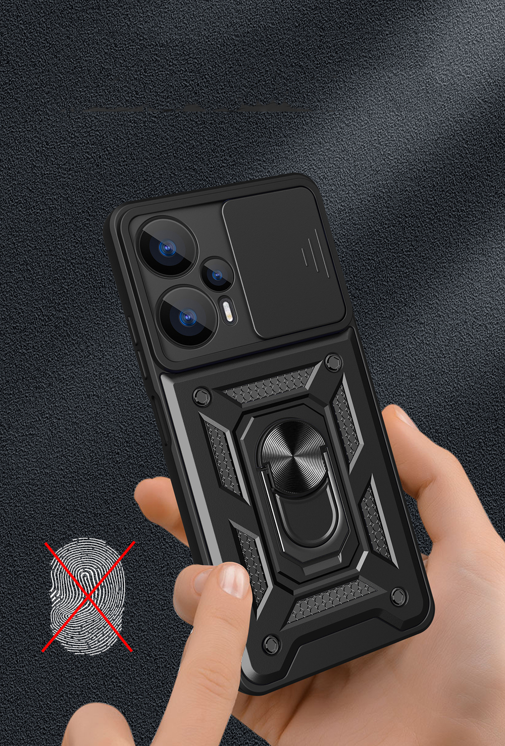 Чехол с кольцом Bumper Case для Poco F5