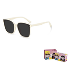 MUYKUY Square Sunglasses Unisex Black Frame Sunglasses