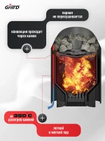Печь для бани дровяная GrillD Aurora Mini Short