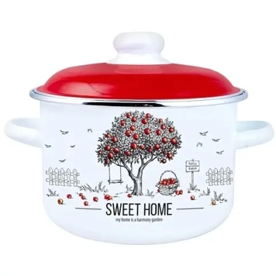 Кастрюля эмалированная 4л «Apple Tree» Appetite 6RD201M