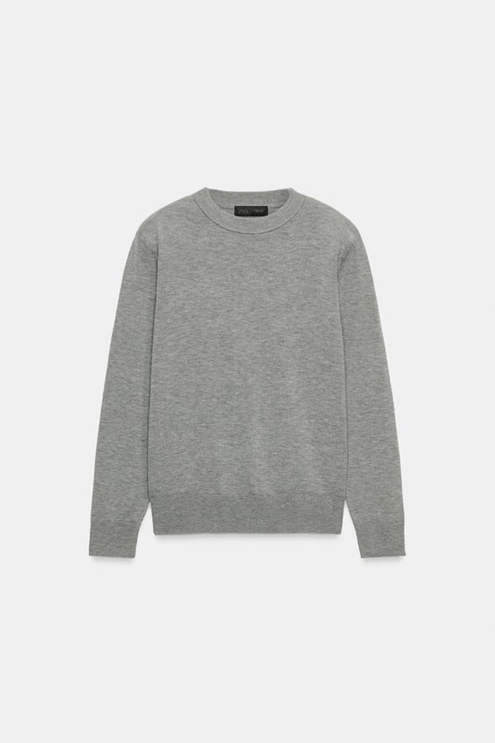 ZARA СВИТЕР С ПОДПЛЕЧНИКАМИ, СЕРЫЙ