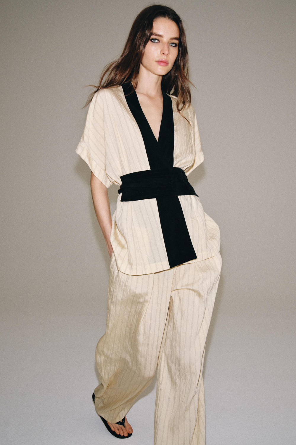 ZARA ДВУБОРТНЫЙ ЖАКЕТ В ПОЛОСКУ — ZW COLLECTION, ПОЛОСКИ