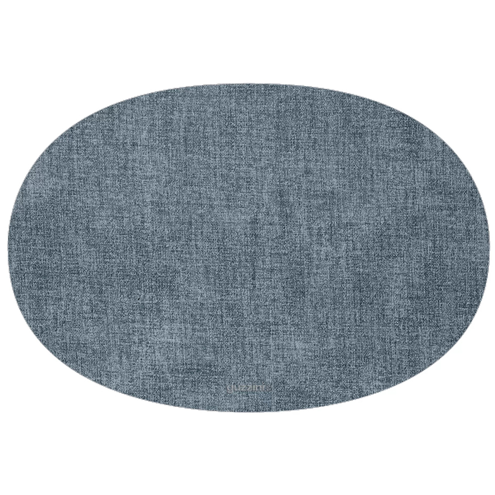 Салфетка подстановочная овальная двухсторонняя fabric, синяя