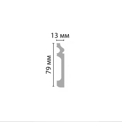 Плинтус напольный Decomaster D005 79х13х2000мм