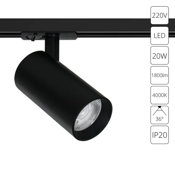 Трековый светильник Bene A1947PL-1BK Arte Lamp