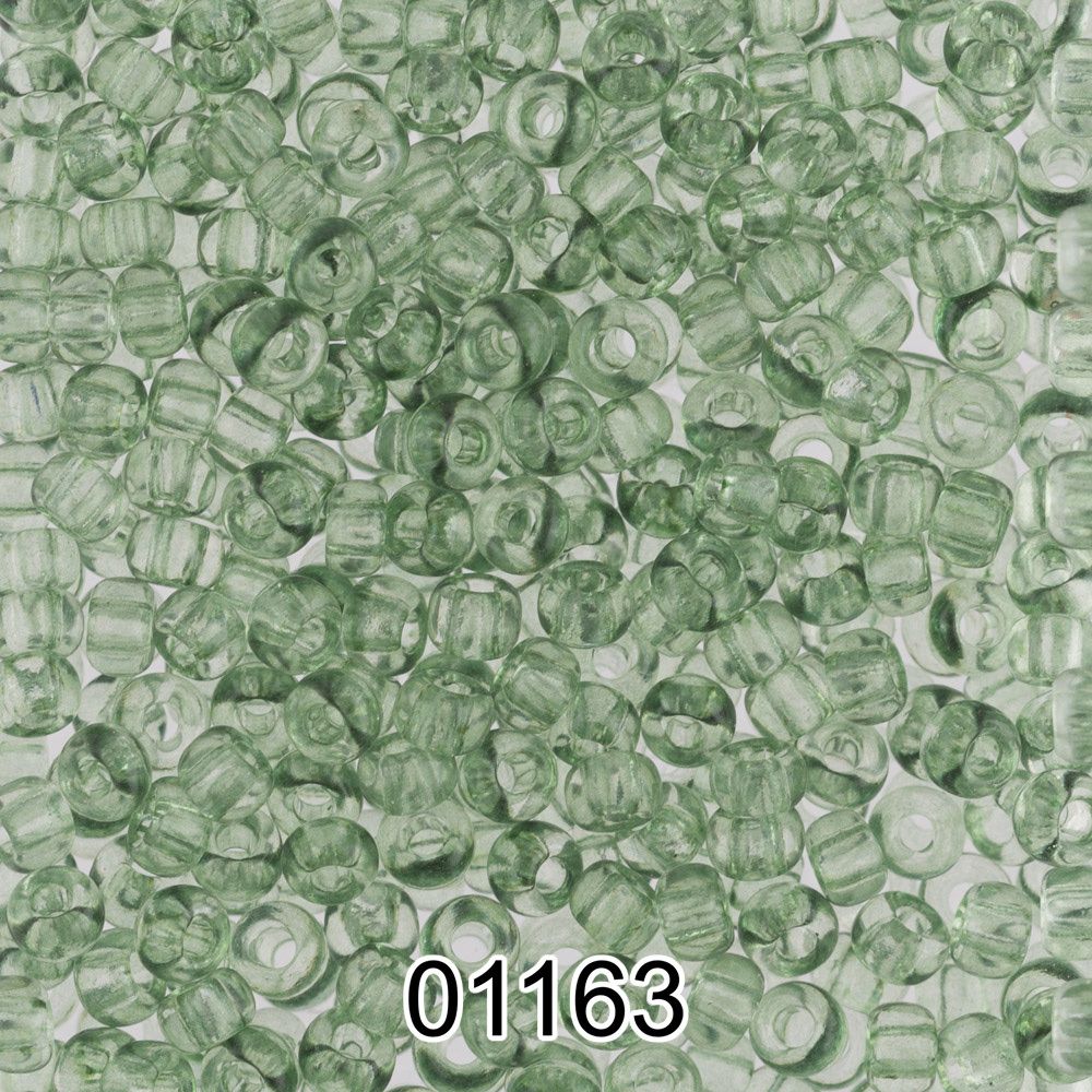 Бисер Preciosa 10/0 (2.3 мм), 500 г, 01163 (Ф338) т.зеленый
