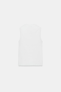 ZARA ТОП НА ПУГОВИЦАХ, БЕЛЫЙ