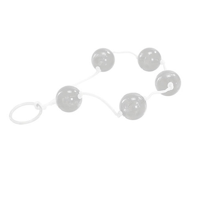 Прозрачные анальные шарики JAMMY JELLY ANAL LOVE BALLS CRYSTALL - 40 см. (Цвет: прозрачный)