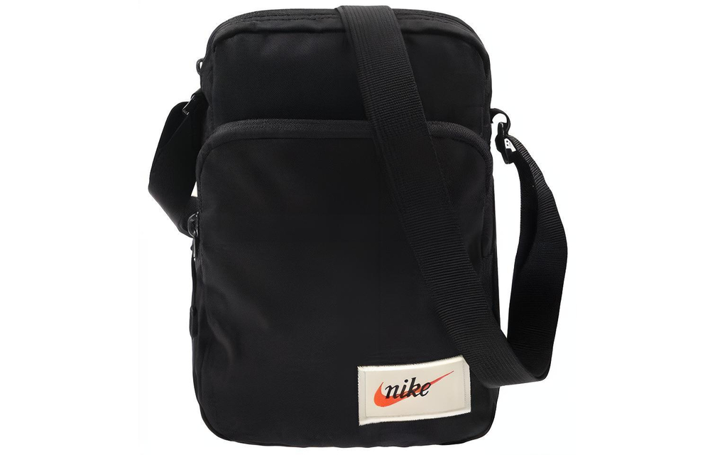 Nike Polyester Shoulder Bag, Crossbody Bag Unisex Black